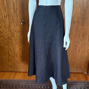 Classic Black A-Line Midi Skirt